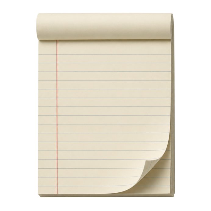 Notepad with a written invoice